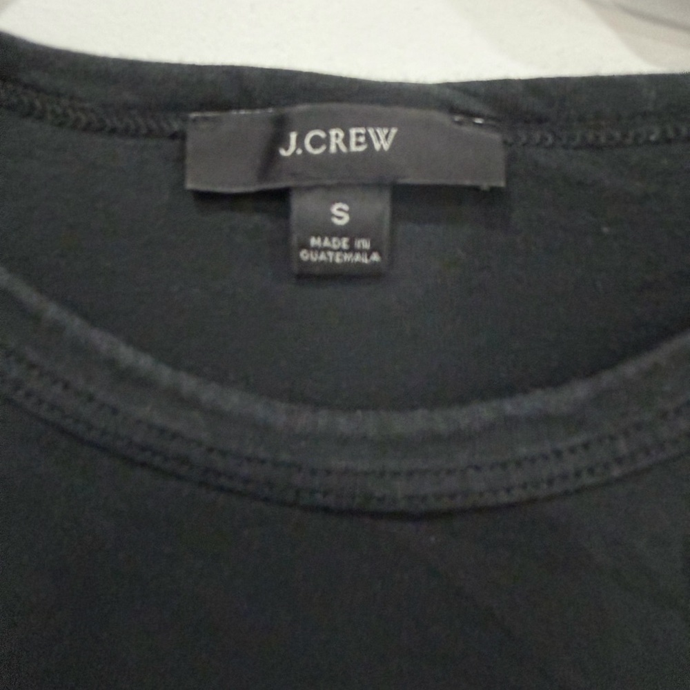 J. Crew Black Puff Sleeve Tee - Picture 2 of 3